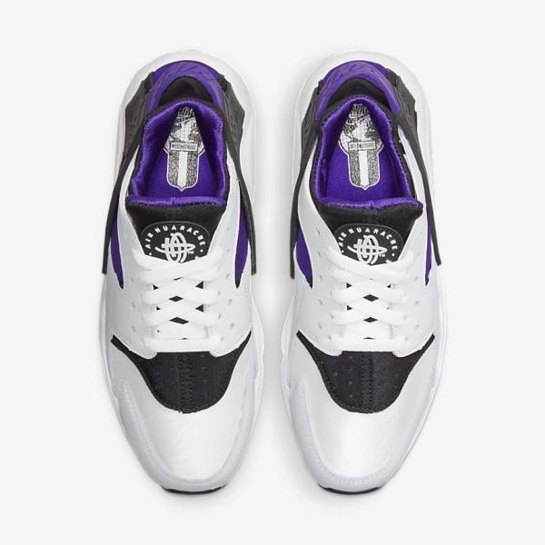 Women's Nike Air Huarache Sneakers White / Purple / Black | NK614SGJ