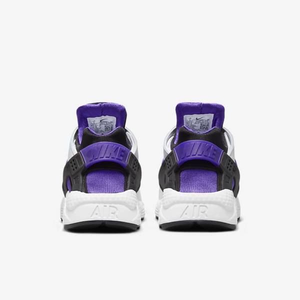 Women's Nike Air Huarache Sneakers White / Purple / Black | NK614SGJ