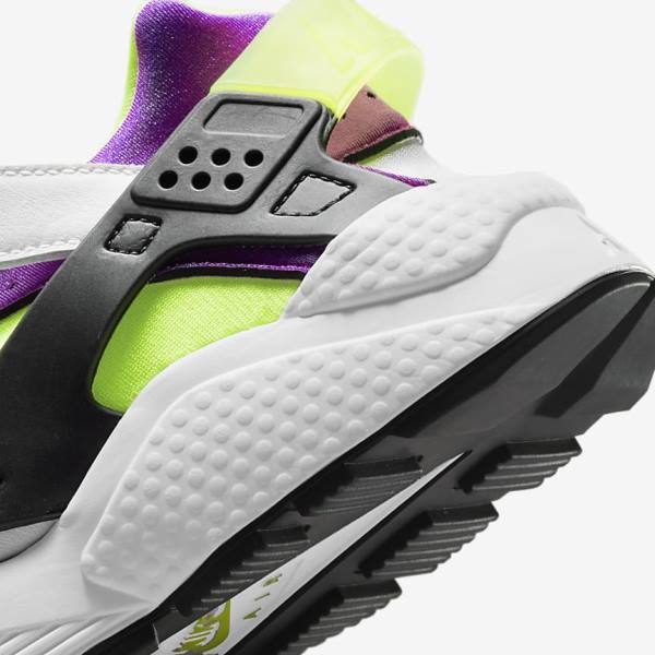 Women's Nike Air Huarache Sneakers White / Black / Yellow | NK631SCZ