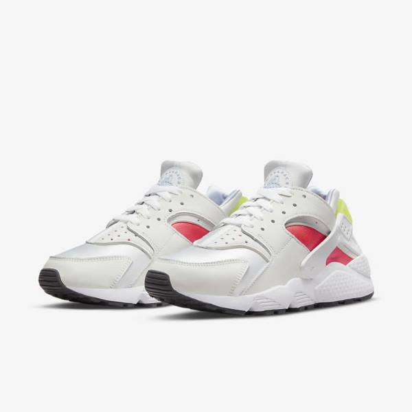 Women's Nike Air Huarache Sneakers White / Light Red / Black | NK804UBS