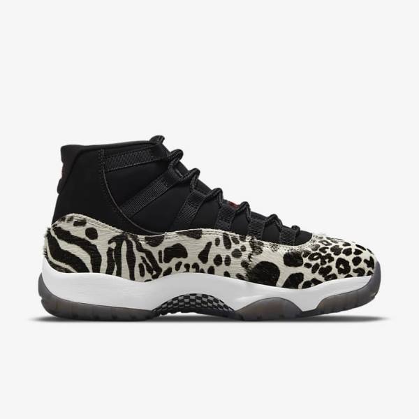 Women's Nike Air Jordan 11 Retro Sneakers Black / White / Red | NK183NYF