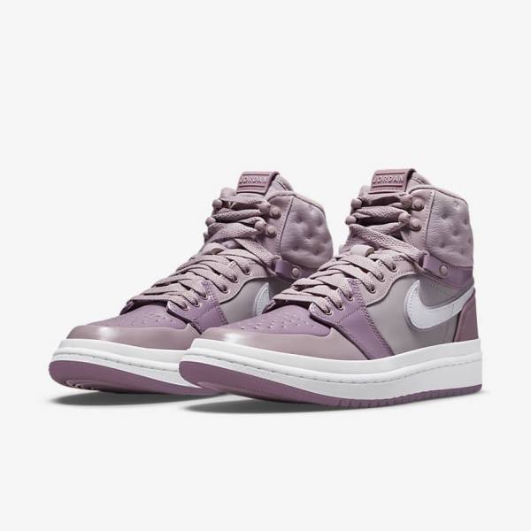 Women's Nike Air Jordan 1 Acclimate Jordan Shoes Purple / Grey / White | NK395AMX