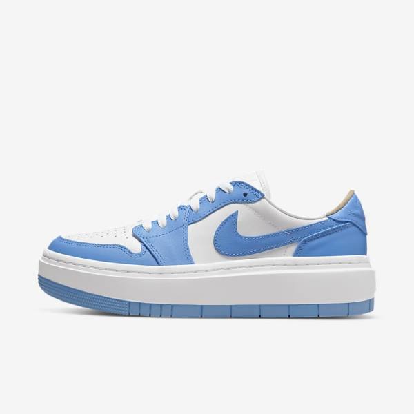 Women\'s Nike Air Jordan 1 Elevate Low SE Sneakers White Black / Blue | NK532RWN