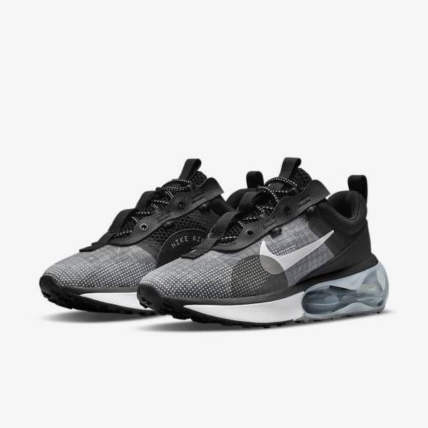 Women's Nike Air Max 2021 Sneakers Black / Metal Silver / Grey / White | NK124UWD