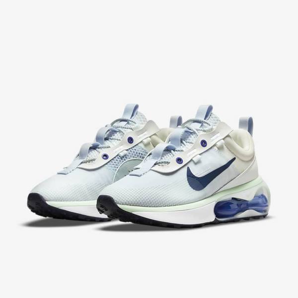 Women's Nike Air Max 2021 Sneakers White / Green / Obsidian | NK597HOW