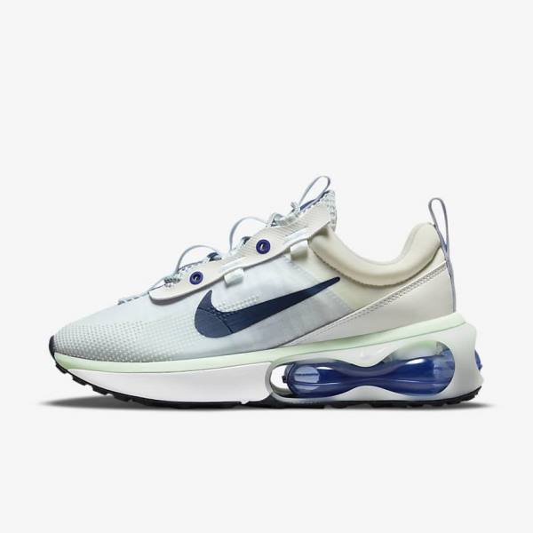 Women\'s Nike Air Max 2021 Sneakers White / Green / Obsidian | NK597HOW