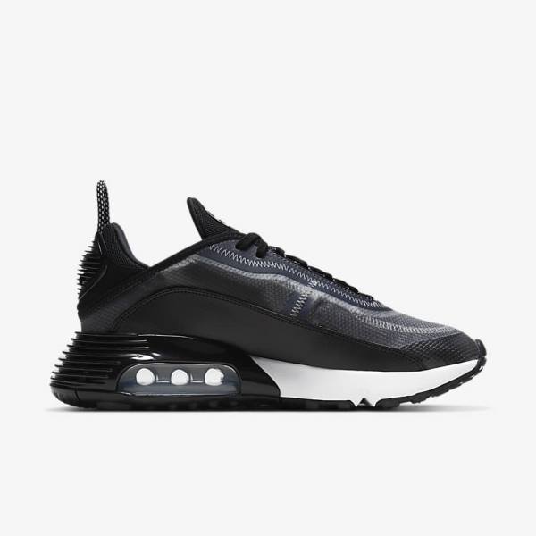 Women's Nike Air Max 2090 Sneakers Black / Metal Silver / White | NK981EPA