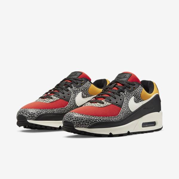 Women's Nike Air Max 90 SE Sneakers Black / Red | NK950CAG