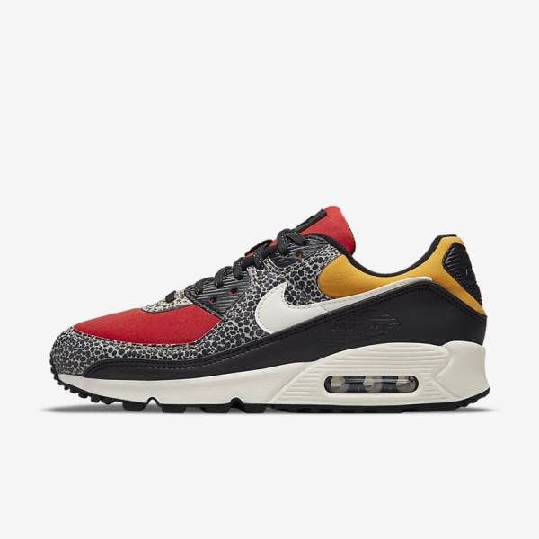 Women\'s Nike Air Max 90 SE Sneakers Black / Red | NK950CAG