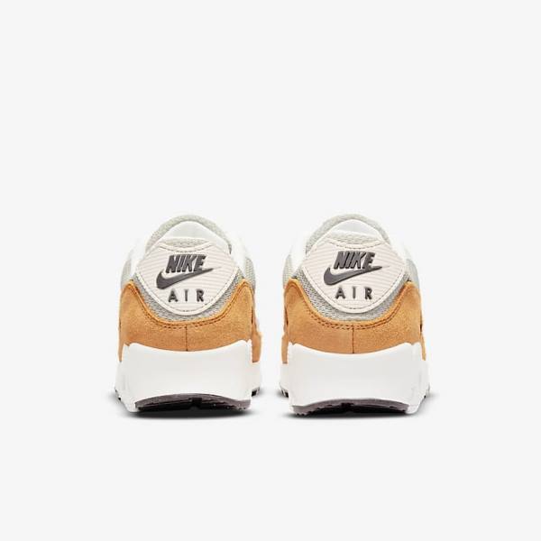 Women's Nike Air Max 90 Sneakers Brown / Light Beige / Yellow | NK625BKN