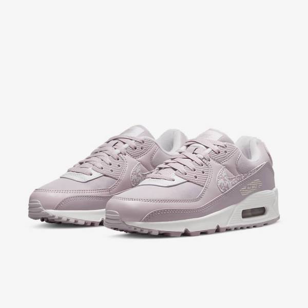 Women's Nike Air Max 90 Sneakers Purple / White | NK169CAW