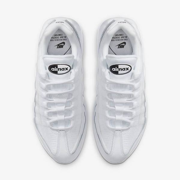 Women's Nike Air Max 95 Essential Sneakers White / Black | NK849IOA