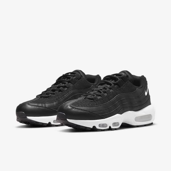 Women's Nike Air Max 95 Sneakers Black / White | NK465ZJE