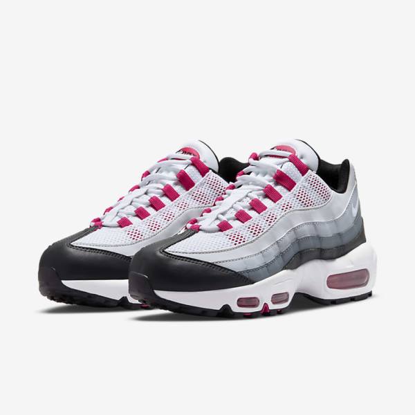 Women's Nike Air Max 95 Sneakers Dark Grey / Grey / White | NK045MWD