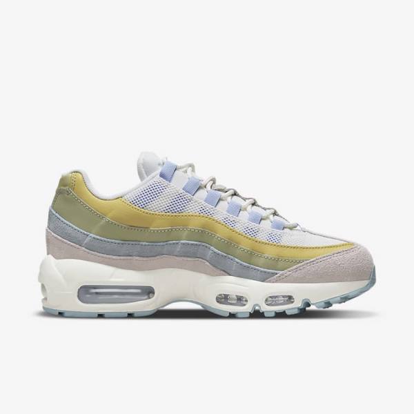 Women's Nike Air Max 95 Sneakers Light Blue / Olive | NK357NEY