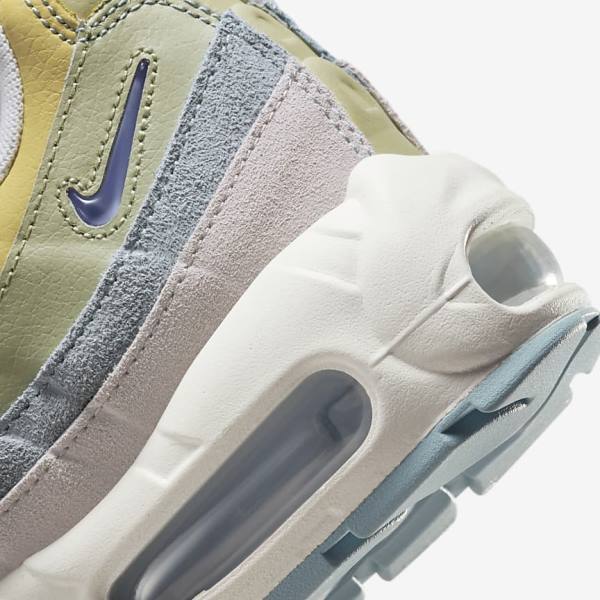 Women's Nike Air Max 95 Sneakers Light Blue / Olive | NK357NEY