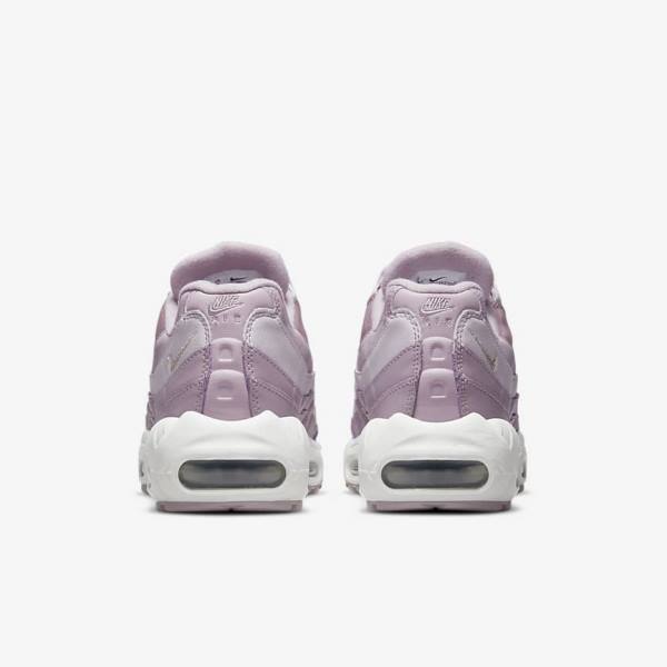 Women's Nike Air Max 95 Sneakers Purple / White / Metal Silver | NK419MZE