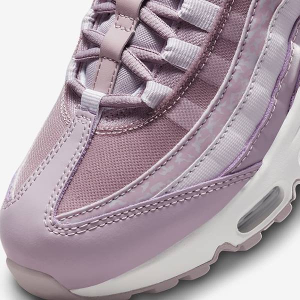 Women's Nike Air Max 95 Sneakers Purple / White / Metal Silver | NK419MZE