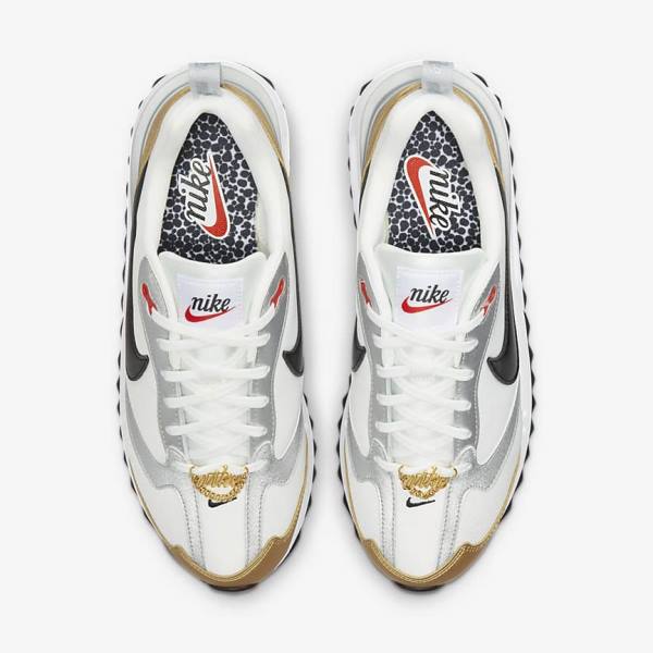 Women's Nike Air Max Dawn SE Sneakers White / Metal Gold / Silver / Black | NK082UPV