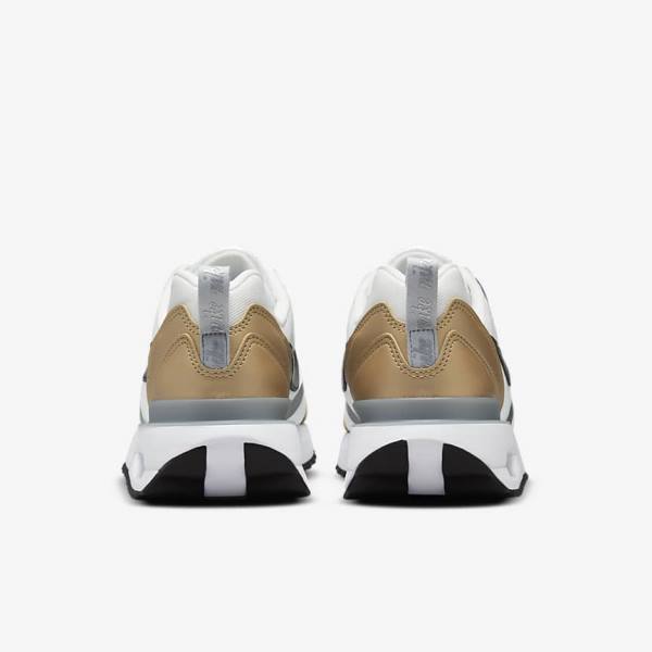 Women's Nike Air Max Dawn SE Sneakers White / Metal Gold / Silver / Black | NK082UPV