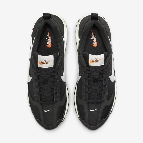 Women's Nike Air Max Dawn Sneakers Black / Metal Silver / Orange / White | NK396YCL