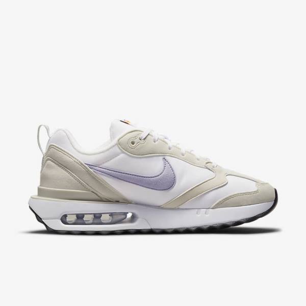 Women's Nike Air Max Dawn Sneakers White / Light Beige / Black / Purple | NK915IAU