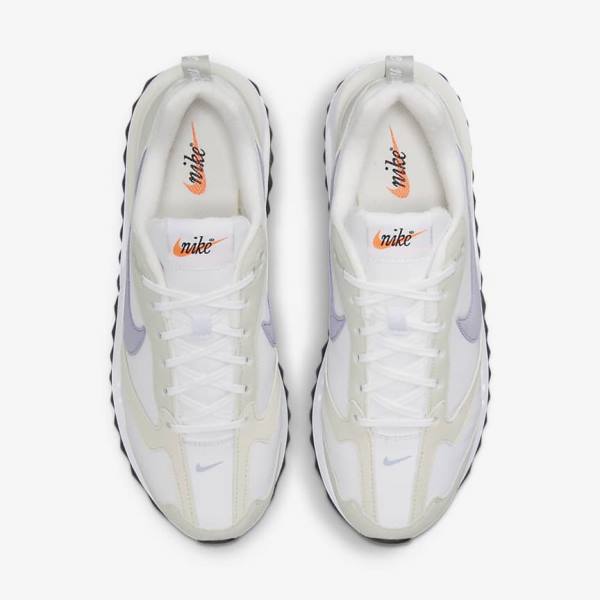 Women's Nike Air Max Dawn Sneakers White / Light Beige / Black / Purple | NK915IAU