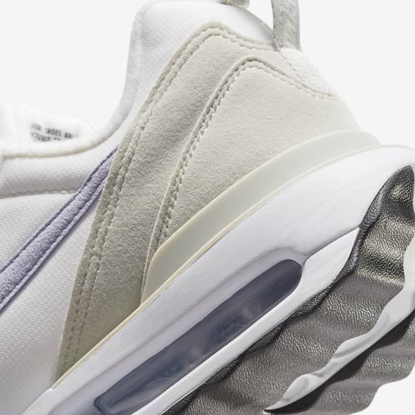 Women's Nike Air Max Dawn Sneakers White / Light Beige / Black / Purple | NK915IAU