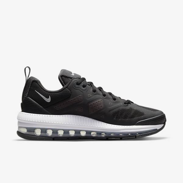 Women's Nike Air Max Genome Sneakers Black / Dark Grey / White / Black | NK264EWK