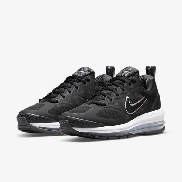 Women's Nike Air Max Genome Sneakers Black / Dark Grey / White / Black | NK264EWK