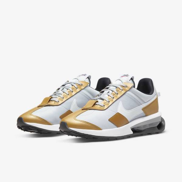 Women's Nike Air Max Pre-Day SE Sneakers Platinum / Metal Gold / Metal Silver / White | NK759VNE