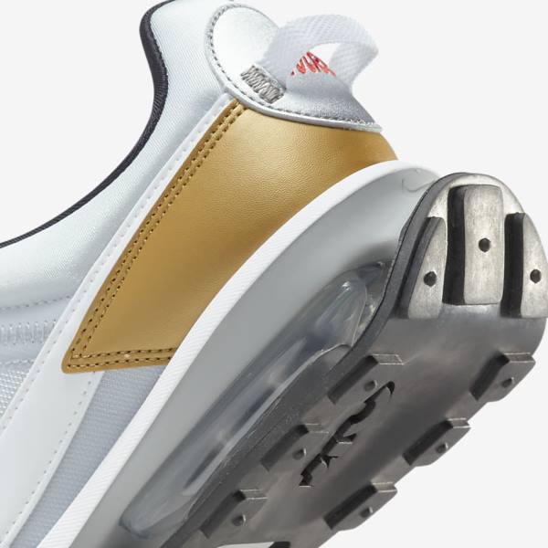 Women's Nike Air Max Pre-Day SE Sneakers Platinum / Metal Gold / Metal Silver / White | NK759VNE