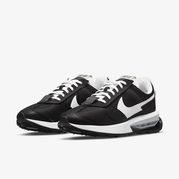 Women's Nike Air Max Pre-Day Sneakers Black / Metal Silver / White | NK980ZUD