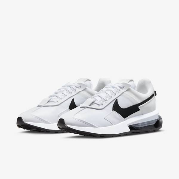 Women's Nike Air Max Pre-Day Sneakers White / Metal Silver / Black | NK281BVP