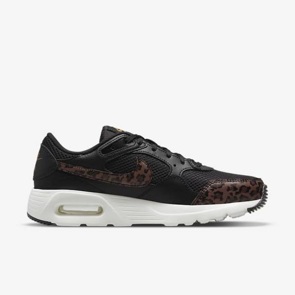 Women's Nike Air Max SC Sneakers Black / Metal Gold / Brown | NK846WHT