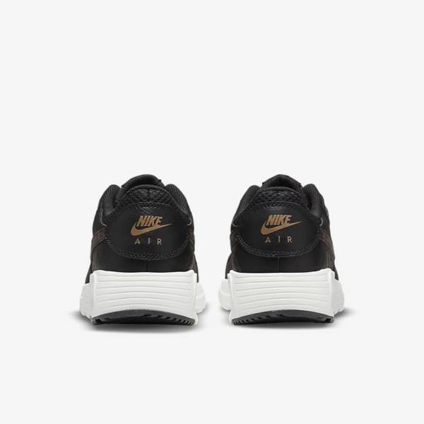 Women's Nike Air Max SC Sneakers Black / Metal Gold / Brown | NK846WHT