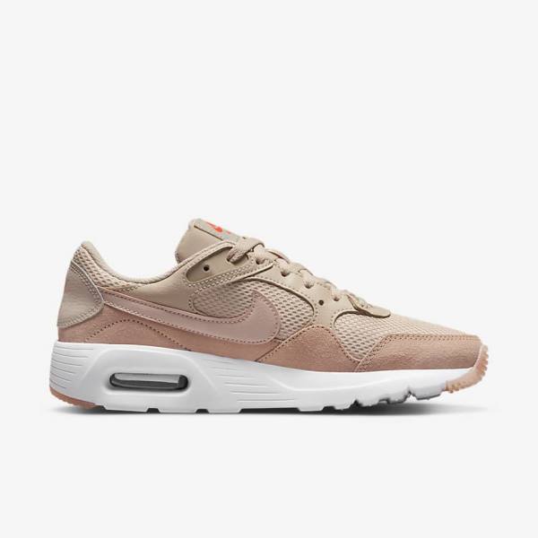 Women's Nike Air Max SC Sneakers Khaki Grey / Rose / White / Pink | NK628QNF