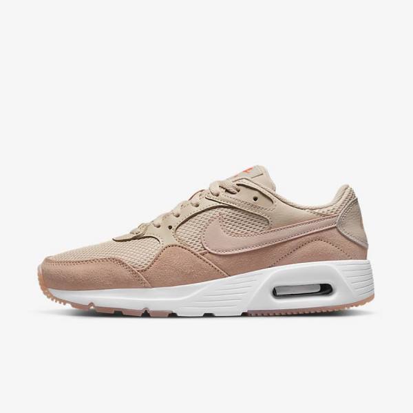 Women\'s Nike Air Max SC Sneakers Khaki Grey / Rose / White / Pink | NK628QNF