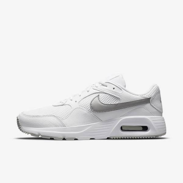 Women\'s Nike Air Max SC Sneakers White / Platinum / Metal Platinum | NK725YKW