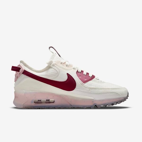 Women's Nike Air Max Terrascape 90 Sneakers White / Pink / Burgundy | NK943QFG