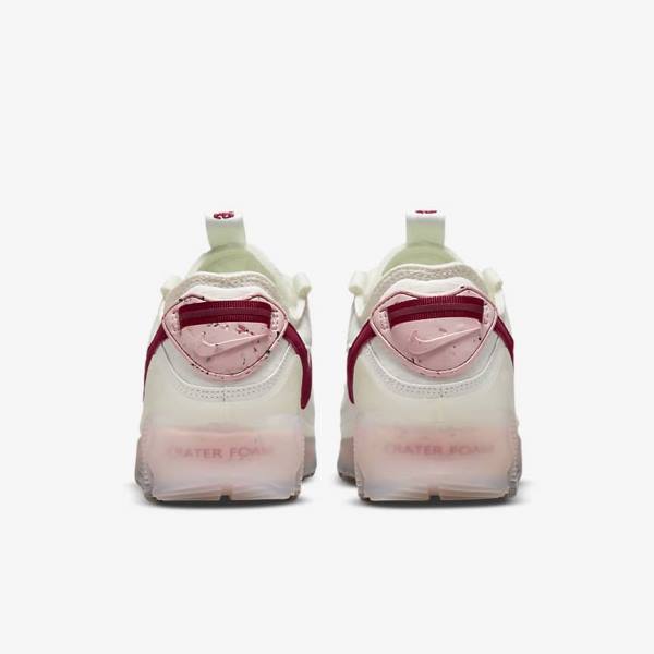 Women's Nike Air Max Terrascape 90 Sneakers White / Pink / Burgundy | NK943QFG