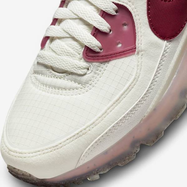 Women's Nike Air Max Terrascape 90 Sneakers White / Pink / Burgundy | NK943QFG