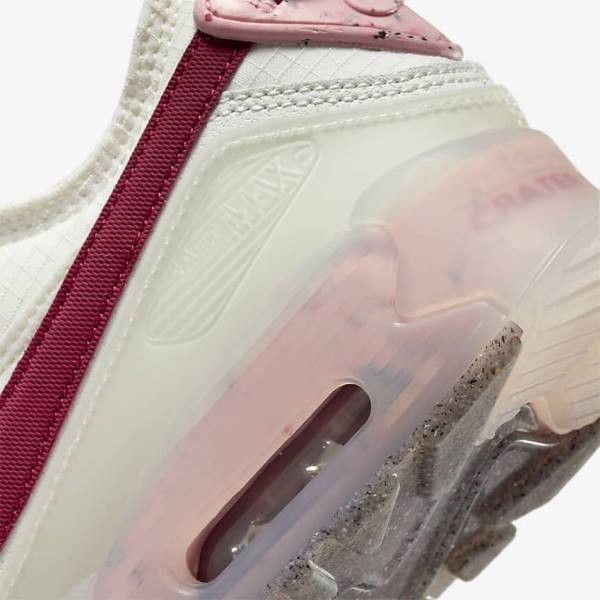 Women's Nike Air Max Terrascape 90 Sneakers White / Pink / Burgundy | NK943QFG