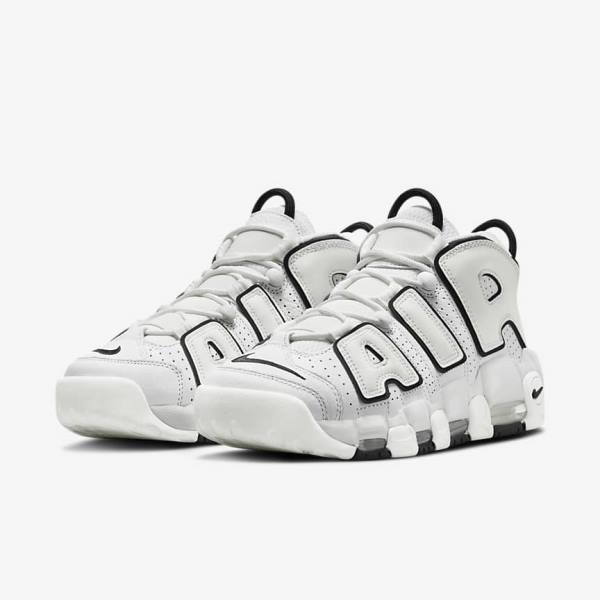 Women's Nike Air More Uptempo Sneakers White / Black | NK301URF