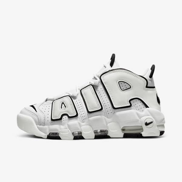 Women\'s Nike Air More Uptempo Sneakers White / Black | NK301URF