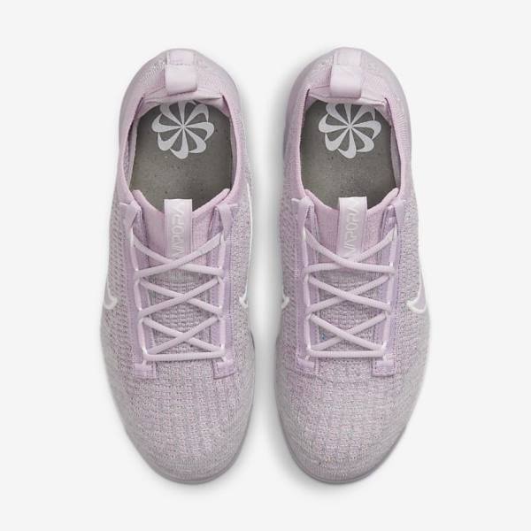 Women's Nike Air VaporMax 2021 FK Sneakers Light Pink / White / Metal Silver / Purple | NK014DIZ