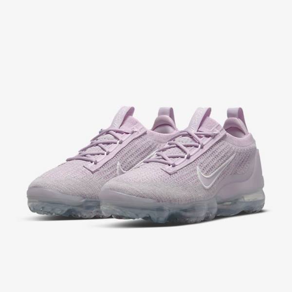 Women's Nike Air VaporMax 2021 FK Sneakers Light Pink / White / Metal Silver / Purple | NK014DIZ