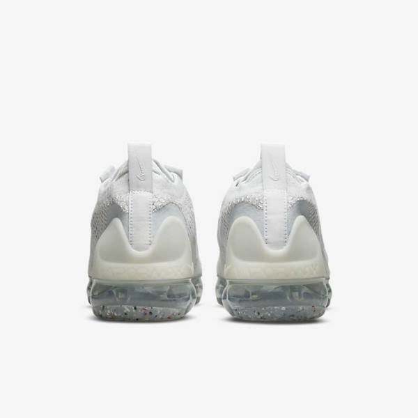 Women's Nike Air VaporMax 2021 FK Sneakers White / Platinum / Metal Silver / White | NK294UBC