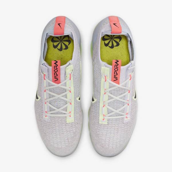 Women's Nike Air VaporMax 2021 FK Sneakers Light Beige / Light Green / Black | NK405DOV