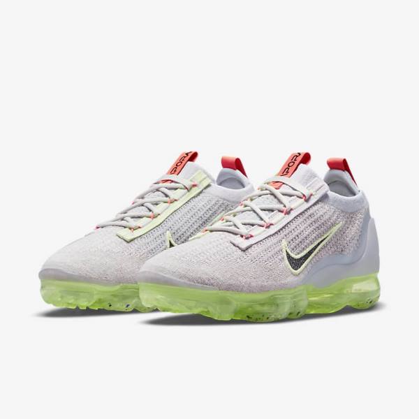 Women's Nike Air VaporMax 2021 FK Sneakers Light Beige / Light Green / Black | NK405DOV